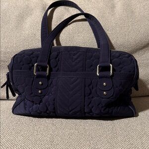 Vera Bradley Navy Quilted Shoulder Bag